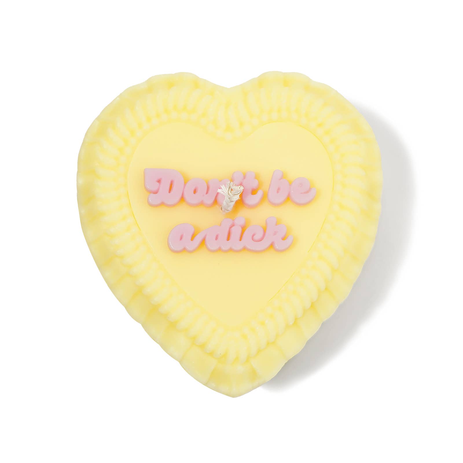Don't Be A Dick Heart Candle - Twirls + Twigs