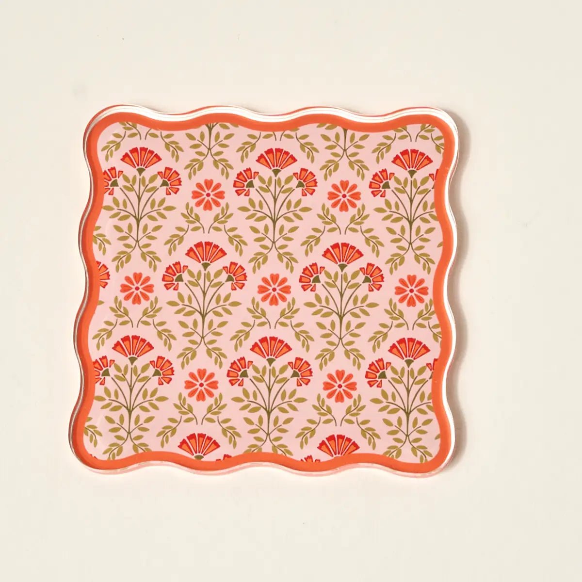 Table Talk Acrylic Coaster Set–Everbloom Dusty Rose - Twirls + Twigs