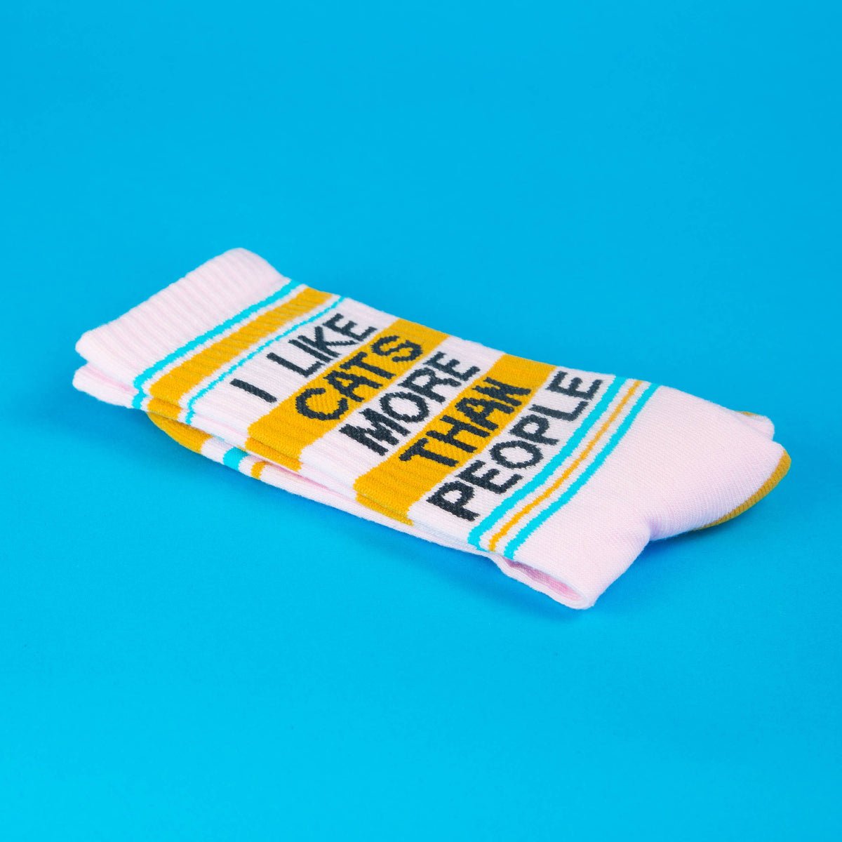 I Like Cats More Than People Gym Crew Socks - Twirls + Twigs