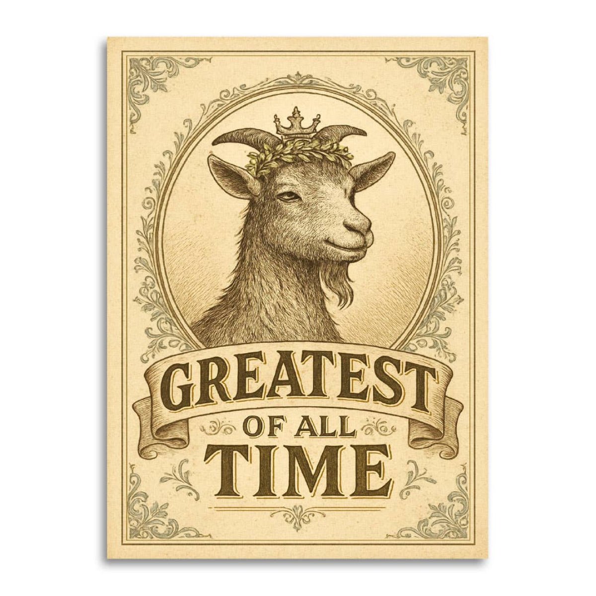 Greatest of All Time Goat – Funny Appreciation Card - Twirls + Twigs