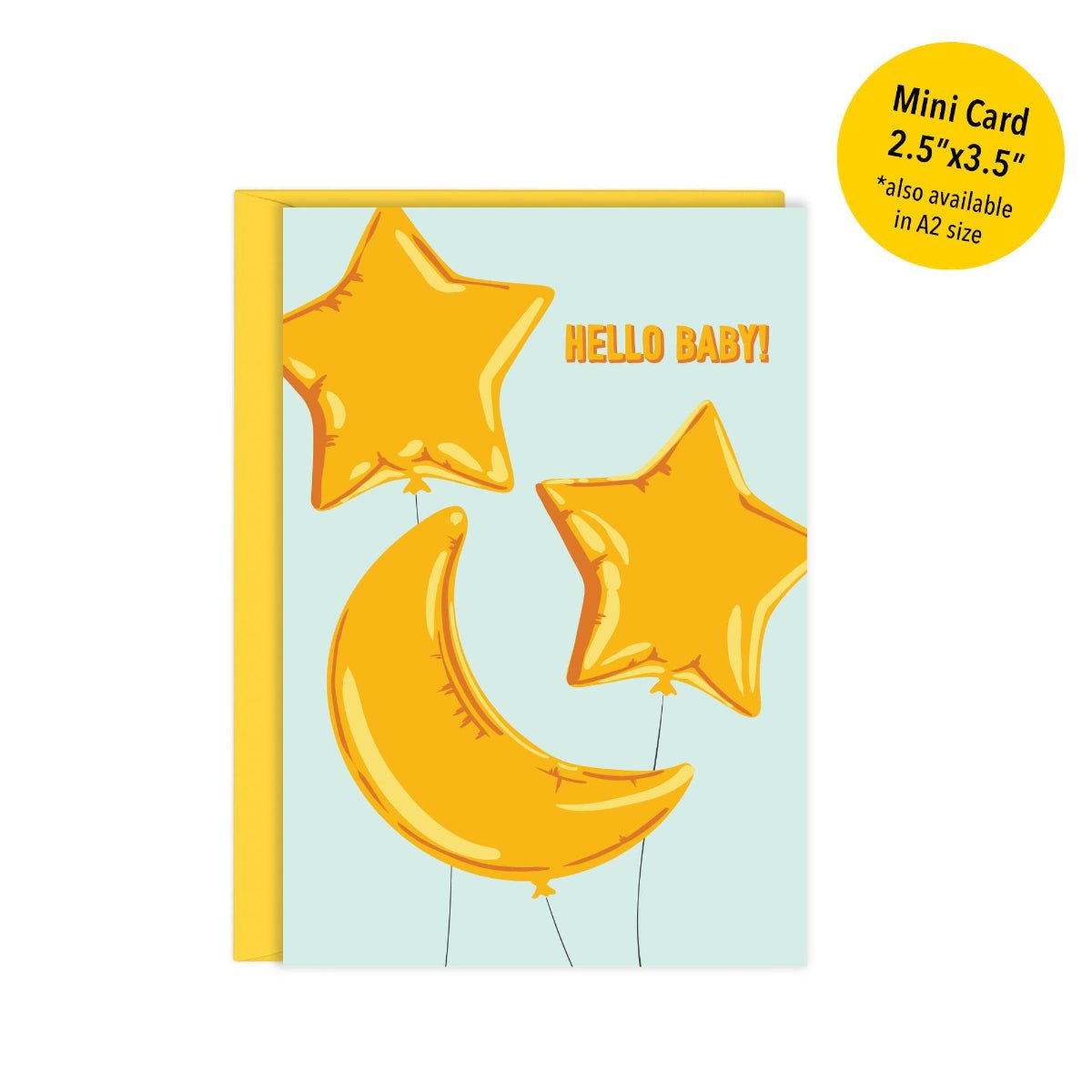 Hello Baby | Enclosure Size New Baby Card - Twirls + Twigs