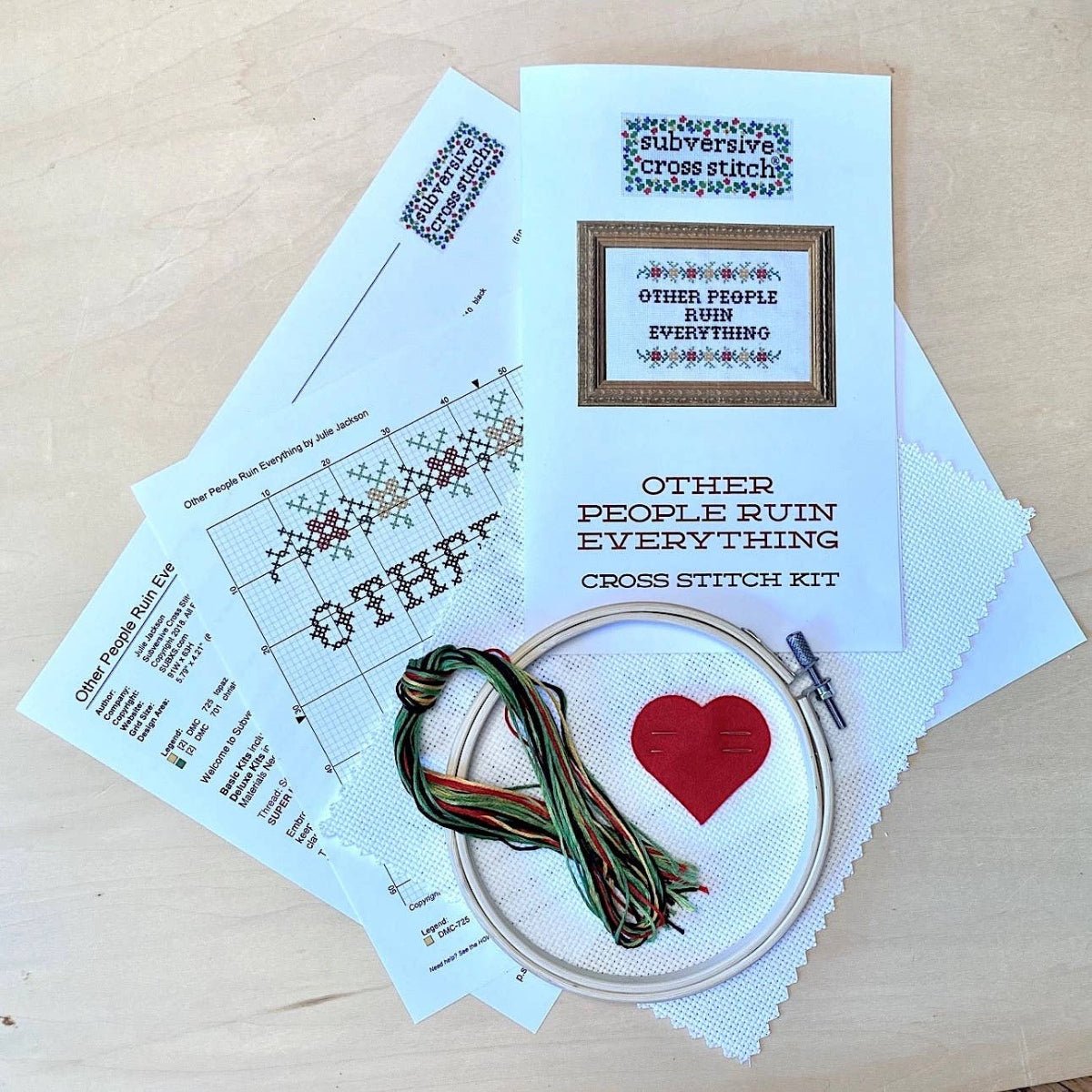 Your Anxiety is Lying to You Deluxe Cross Stitch Kit - Twirls + Twigs