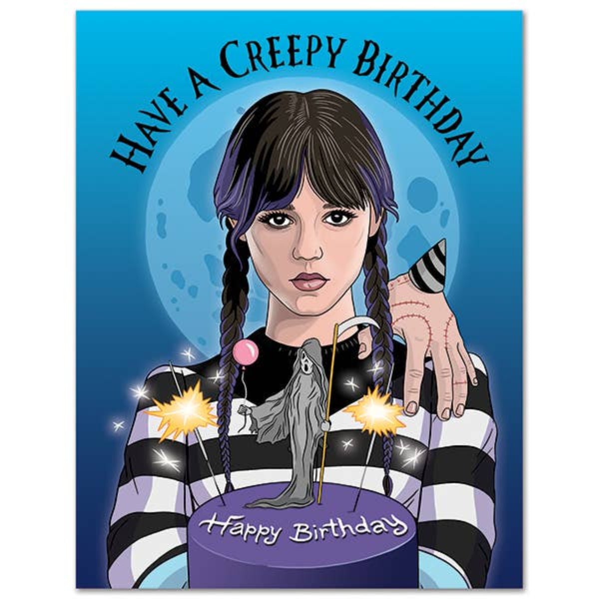Wednesday Creepy Birthday Card - Twirls + Twigs