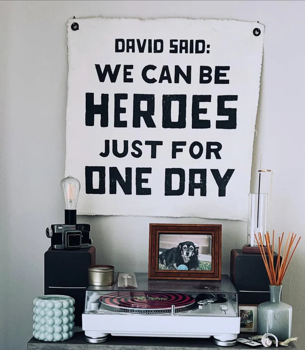 David Said 25"x25" Hand Painted Wall Hanging - Twirls + Twigs