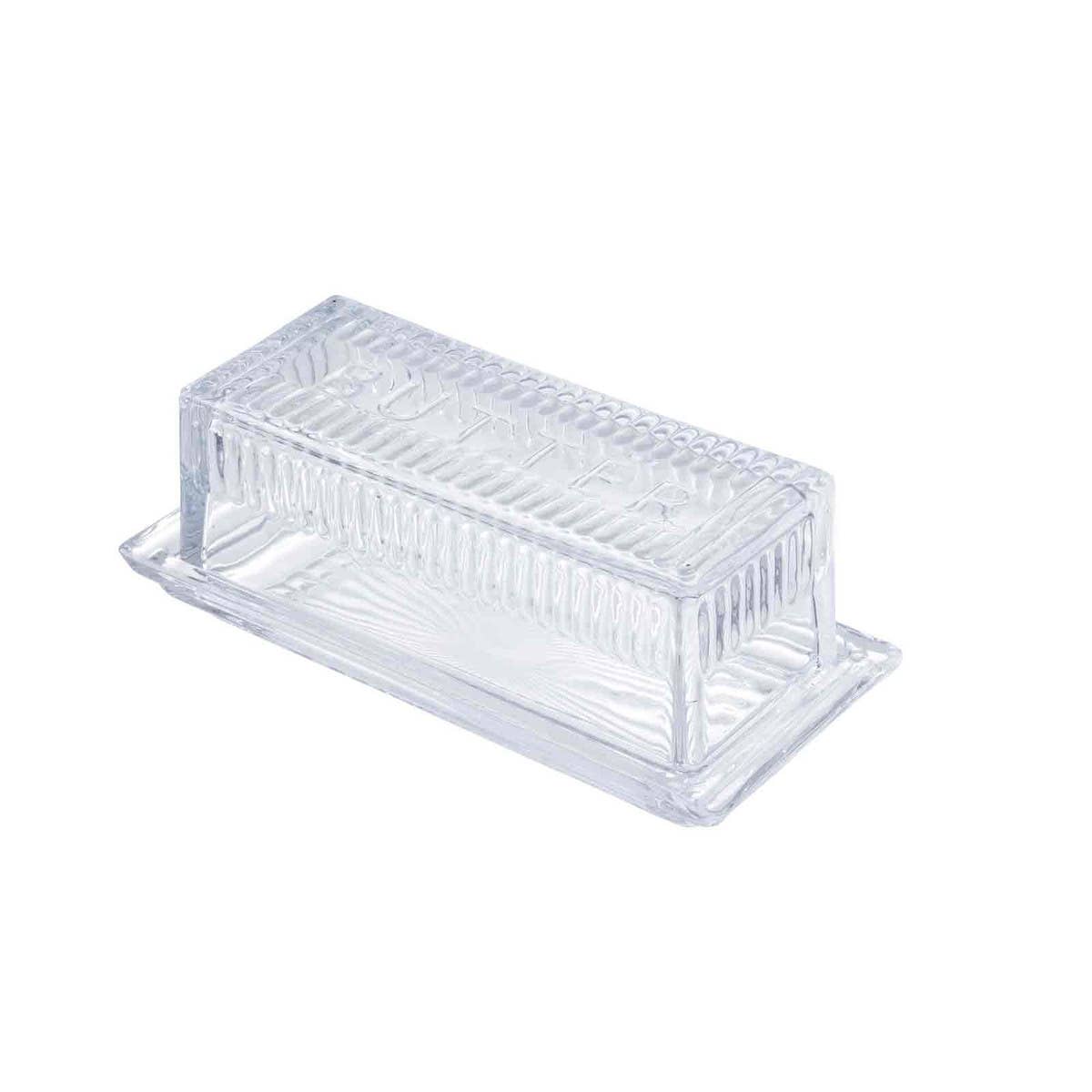 Embossed Butter Dish, "BUTTER" (Holds 1 Stick) - Twirls + Twigs
