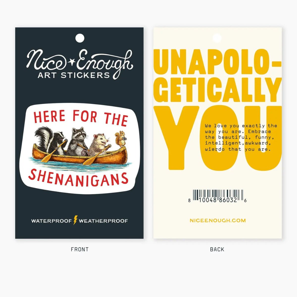 Shenanigans - 3" Art Sticker - Twirls + Twigs