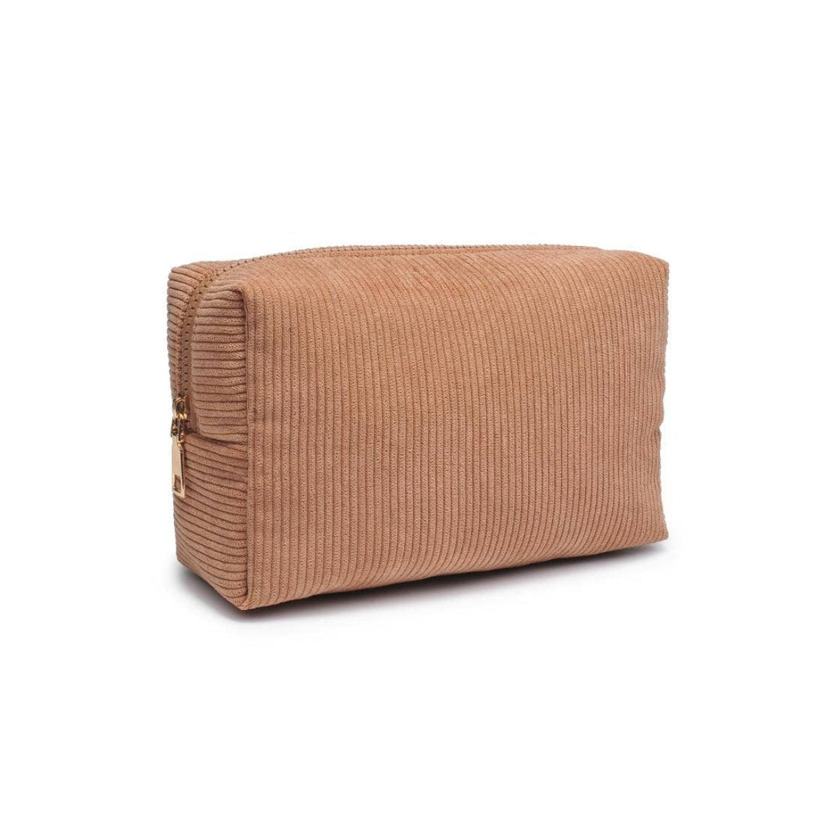 Cordially Yours - Corduroy Cosmetic & Travel Organizer Pouch: Natural - Twirls + Twigs