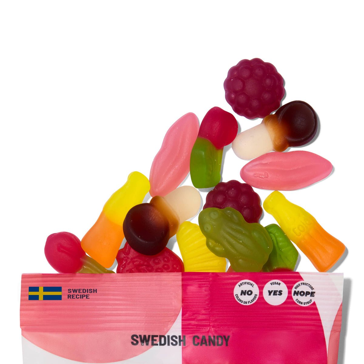 Sweet Gummy Mix Swedish Candy Bag 2.8oz - Twirls + Twigs