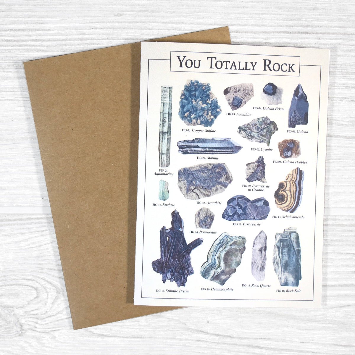 You Totally Rock - Punny Vintage Thank You Card - Twirls + Twigs