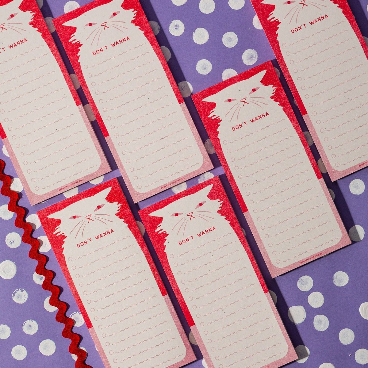 Don't Wanna - Risograph Notepad - Twirls + Twigs