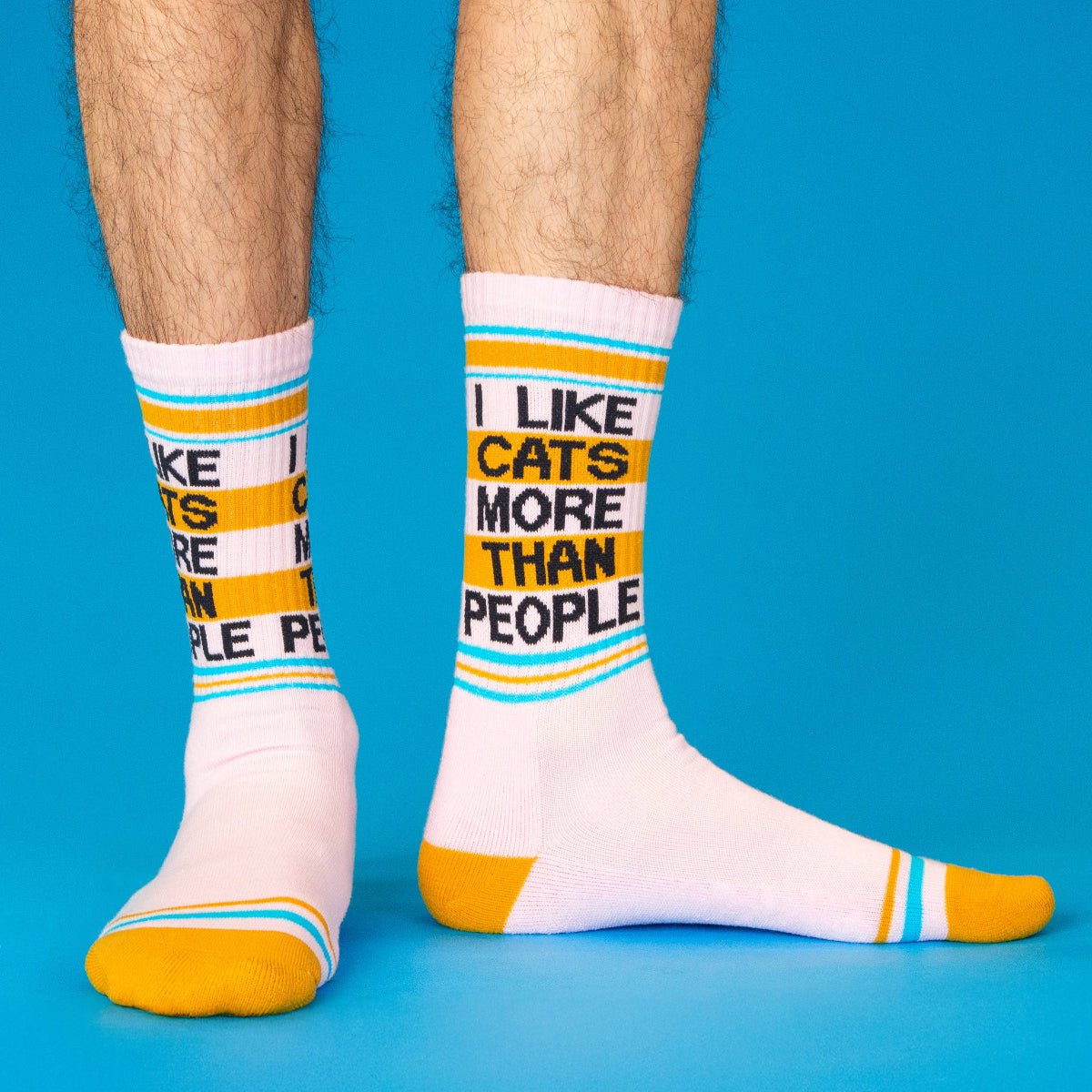 I Like Cats More Than People Gym Crew Socks - Twirls + Twigs