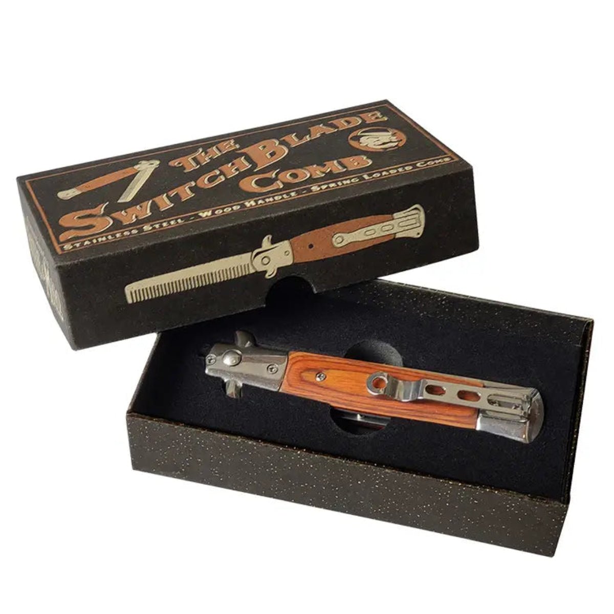 Switchblade Comb – Spring - Action Grooming Tool - Twirls + Twigs