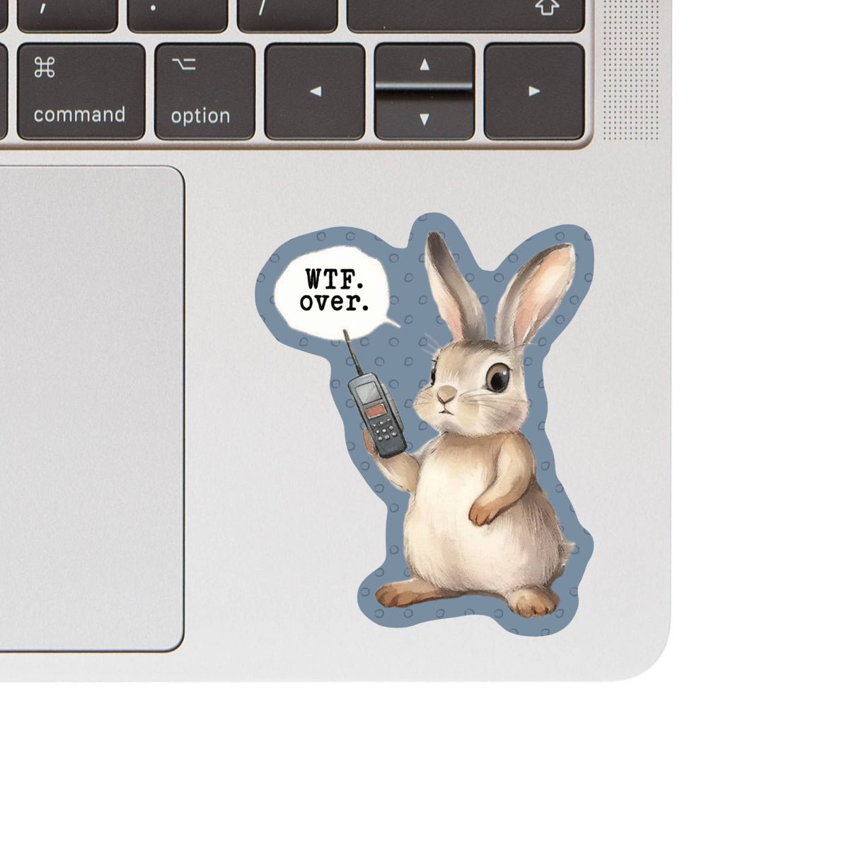 Funny Bunny Rabbit Swear WTF High Quality Vinyl Sticker - Twirls + Twigs
