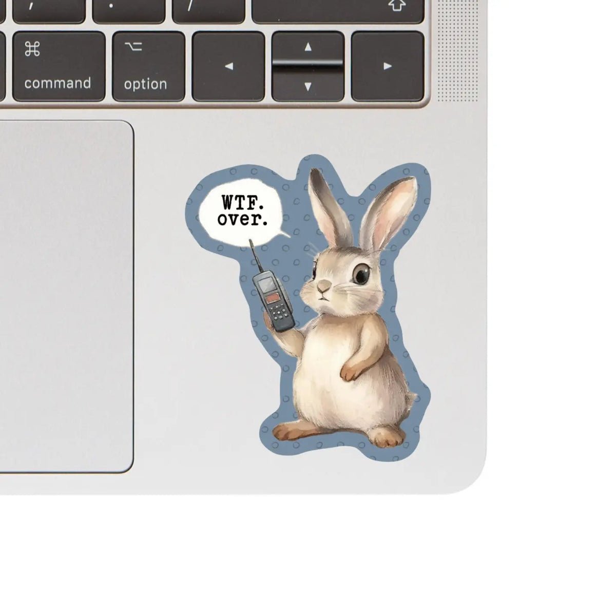 Funny Bunny Rabbit Swear Wtf High Quality Vinyl Sticker - Twirls + Twigs