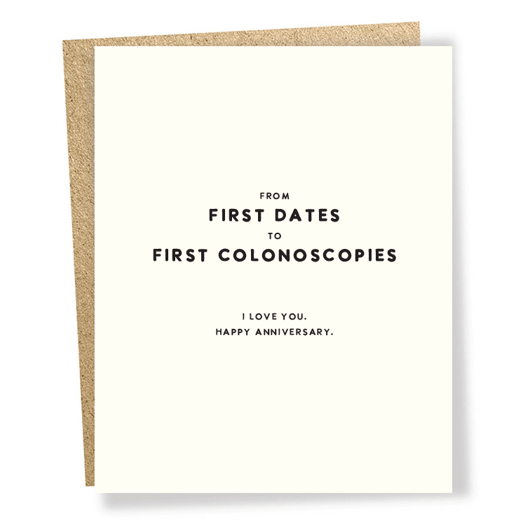 First Colonoscopies Anniversary Card - Twirls + Twigs