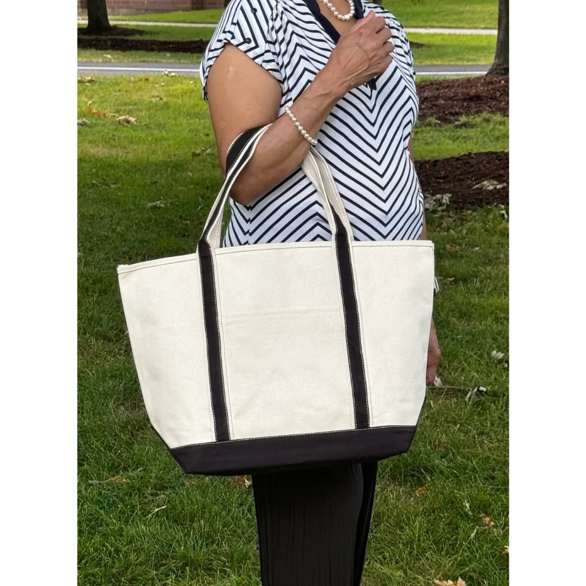 Heavy Duty Riverside Canvas Boat Tote Bag - Twirls + Twigs