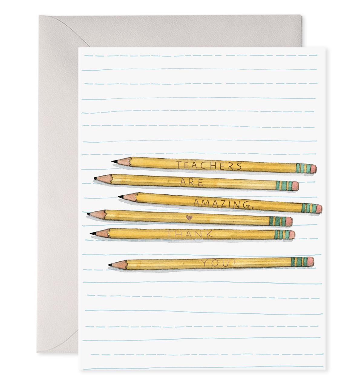Teacher Pencils Greeting Card - Twirls + Twigs
