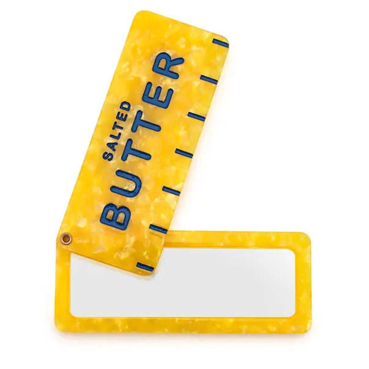 Swing-Hinge Folding Compact Mirror - Butter Stick - Yellow - Twirls + Twigs
