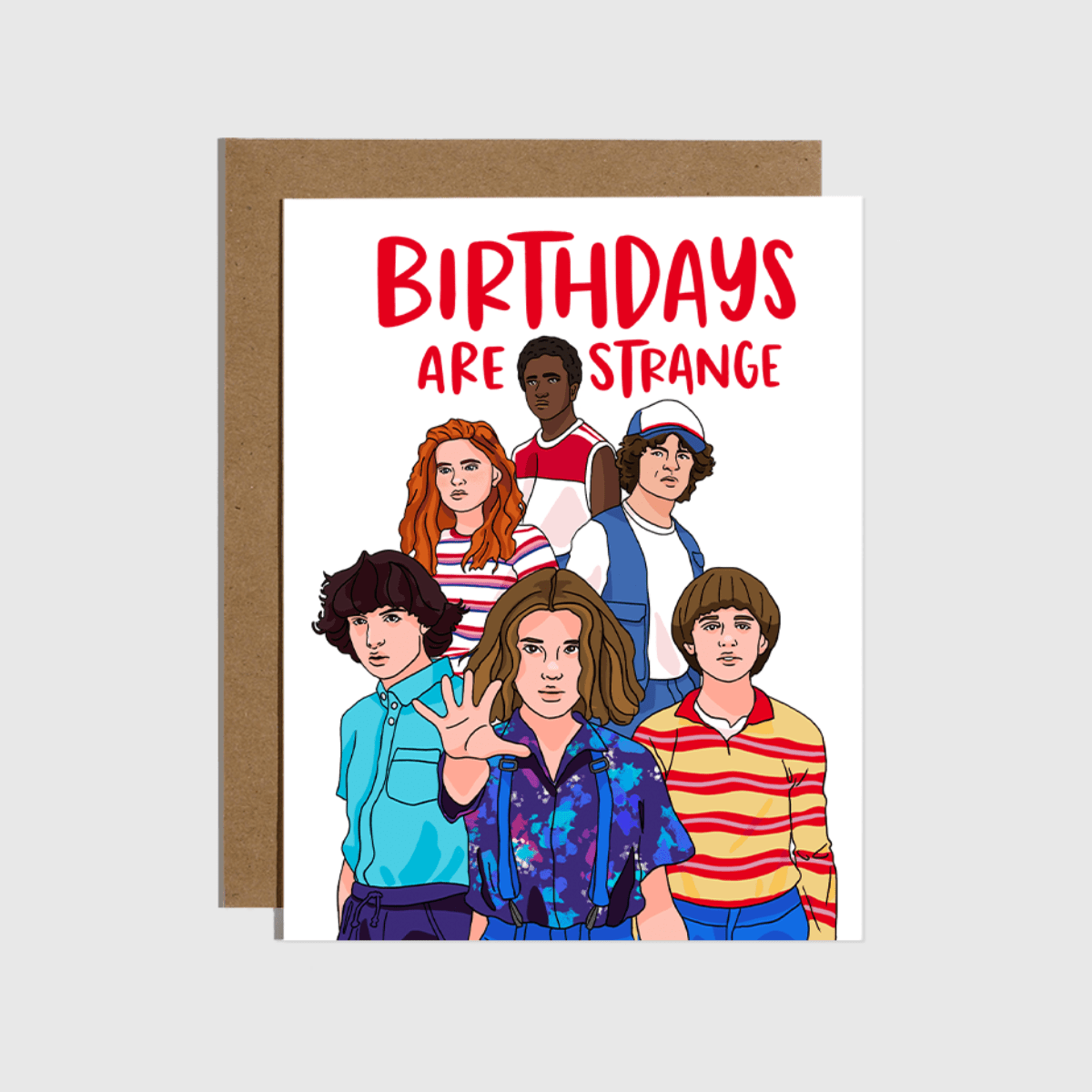 Birthdays are Strange Birthday Card - Twirls + Twigs