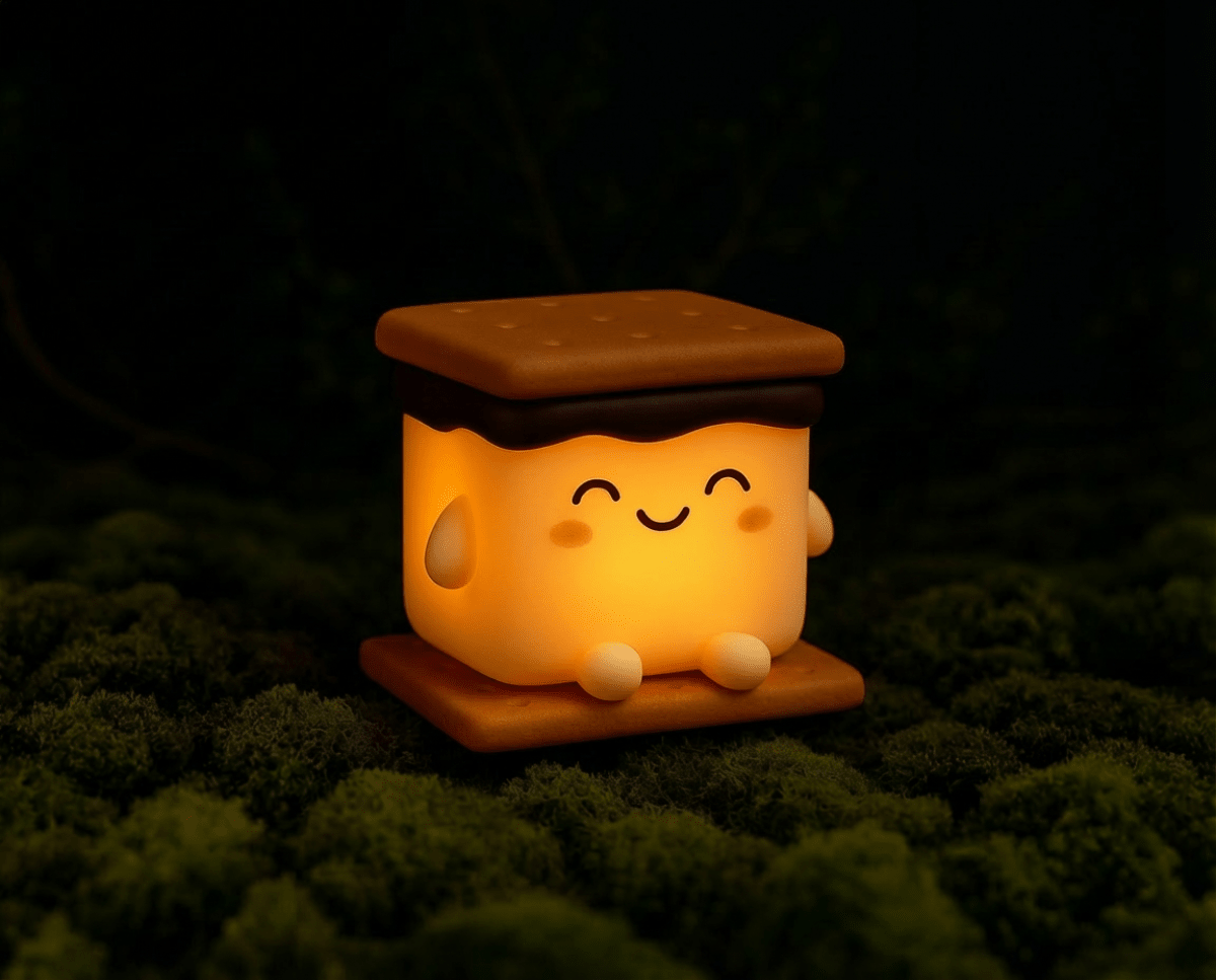 Mushi Ambient S'more Night Light - Squishy Silicone - Twirls + Twigs