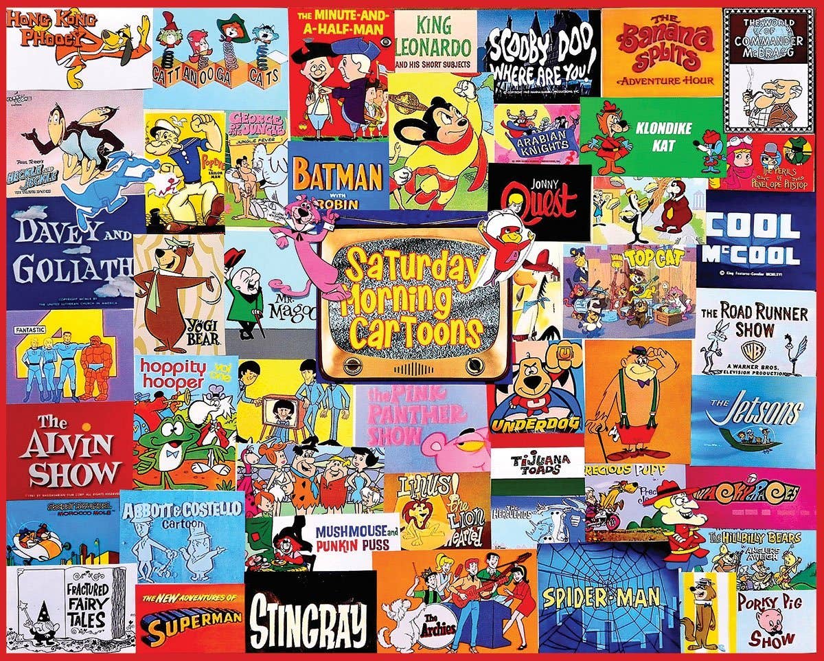 Saturday Morning Cartoons (1481Pz) - 1000 Piece Jigsaw Puzzle - Twirls + Twigs