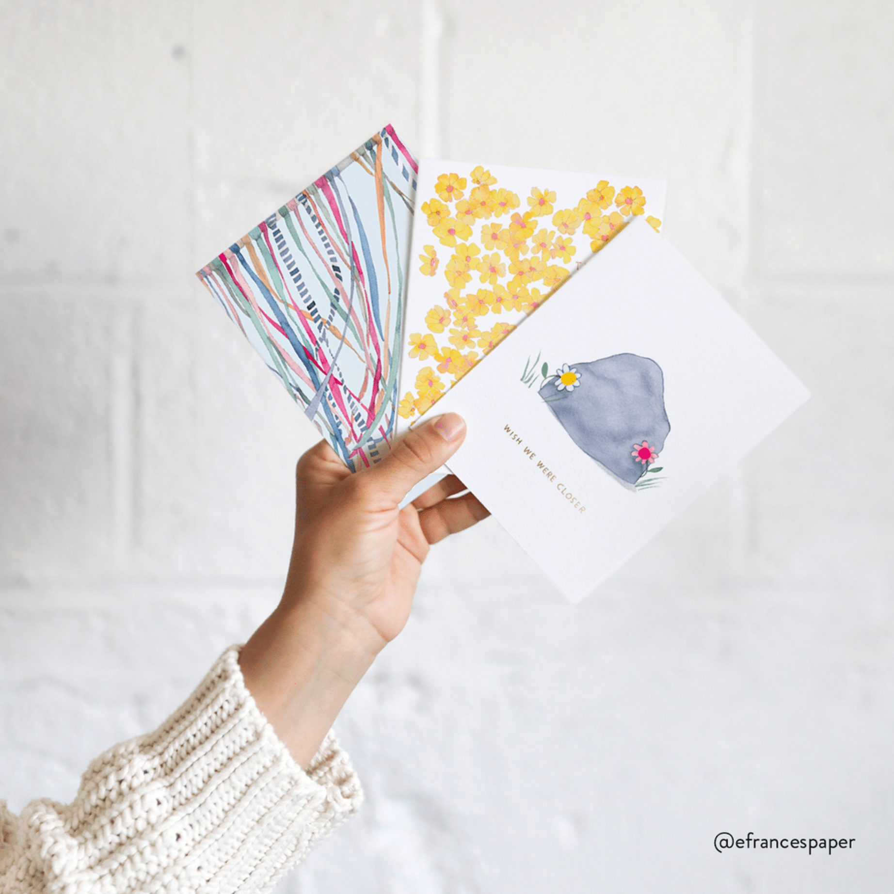 Yellow Flowers Greeting Card - Twirls + Twigs