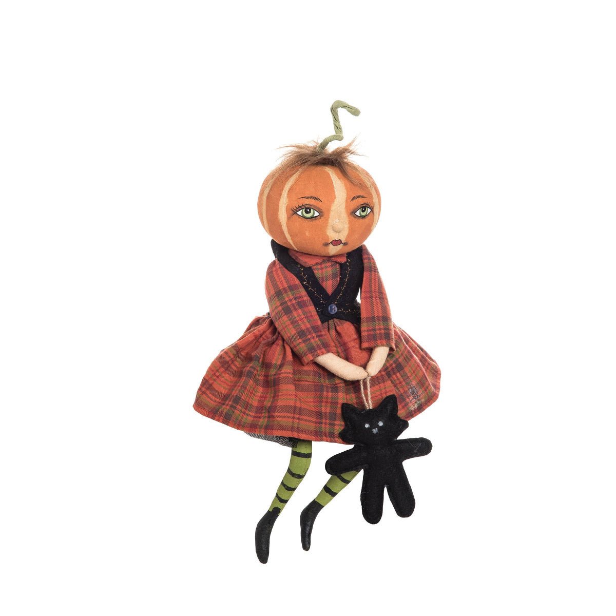 Nelly Pumpkin Gathered Traditions Art Doll - Twirls + Twigs