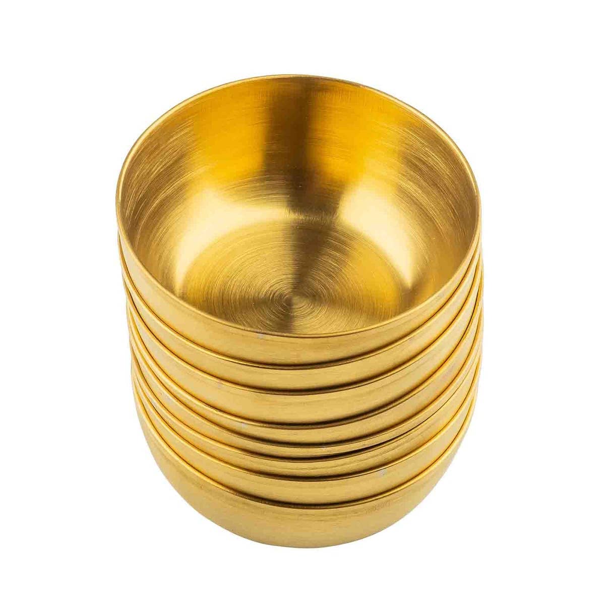 4 oz Gold Serving Bowls, Set of 8 - Twirls + Twigs