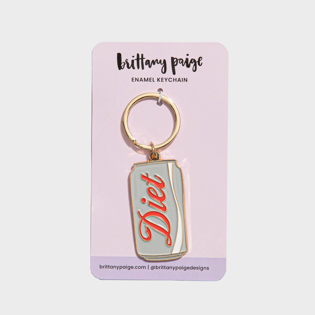 Diet Soda Can Enamel Keychain Bag Charm - Twirls + Twigs