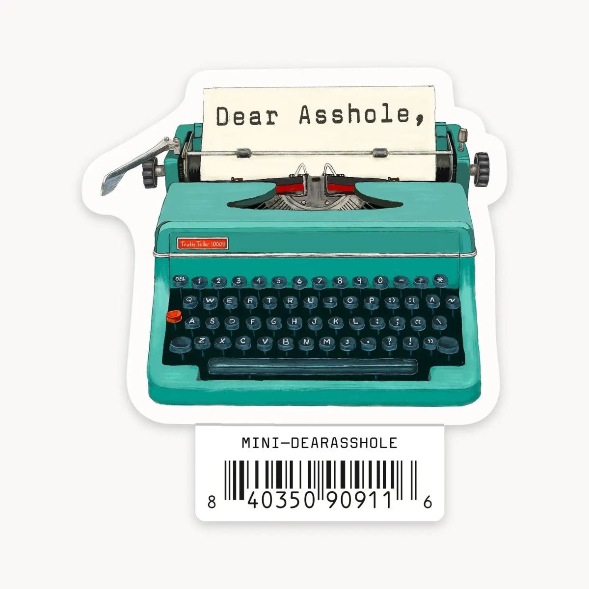 Dear Asshole - Mini Sticker - Twirls + Twigs