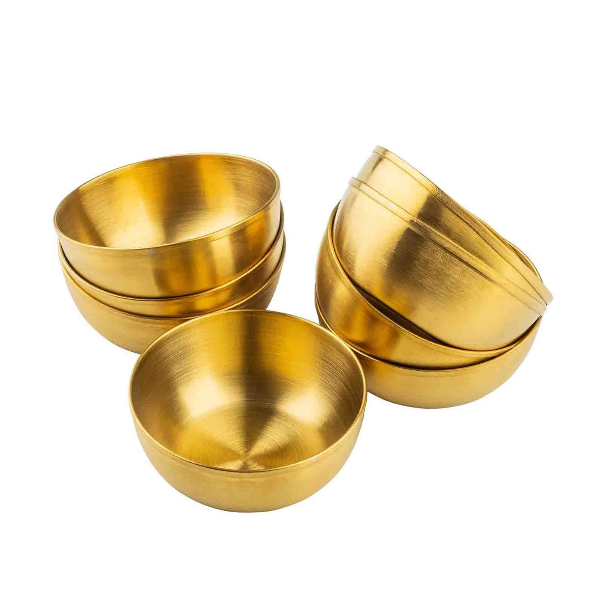4 oz Gold Serving Bowls, Set of 8 - Twirls + Twigs