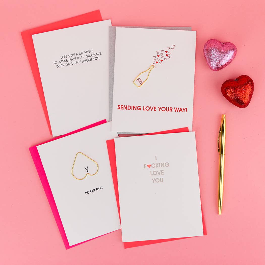 I Fucking Love You - Love Letterpress Card - Twirls + Twigs
