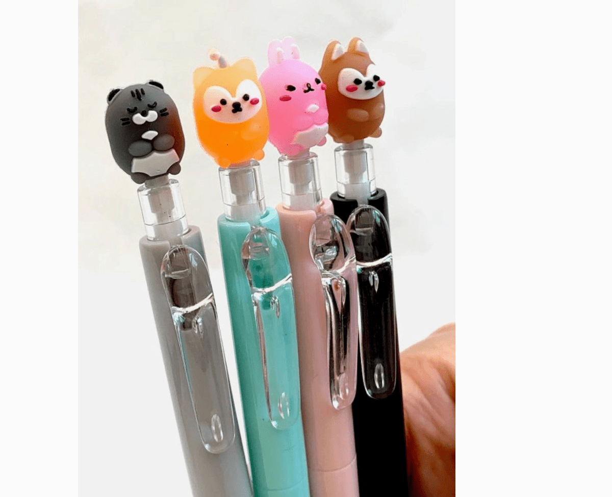 Gel Pen- little critters on top turn with each click - Twirls + Twigs