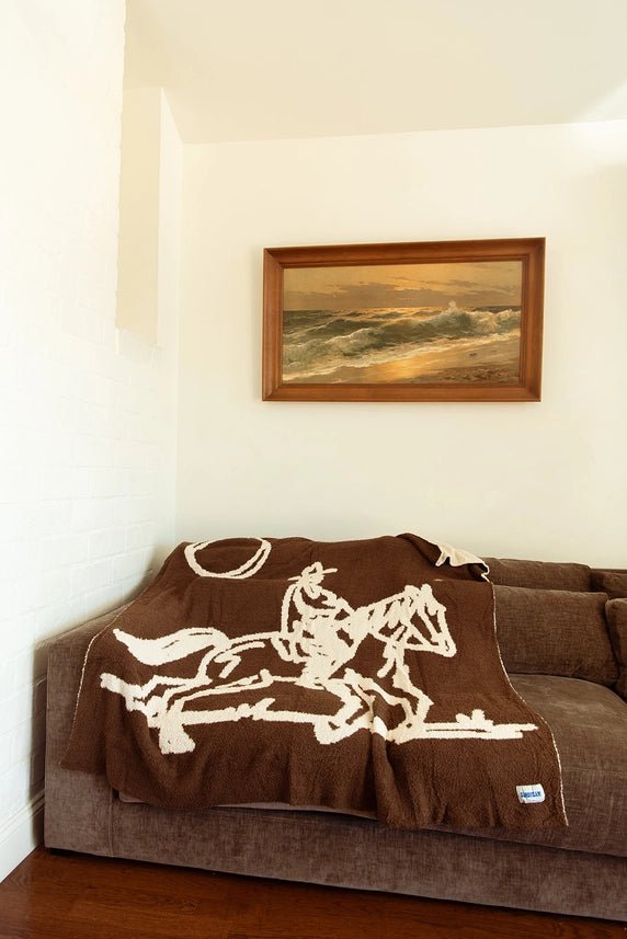 Drifter Plush Throw - Leather Brown - Twirls + Twigs