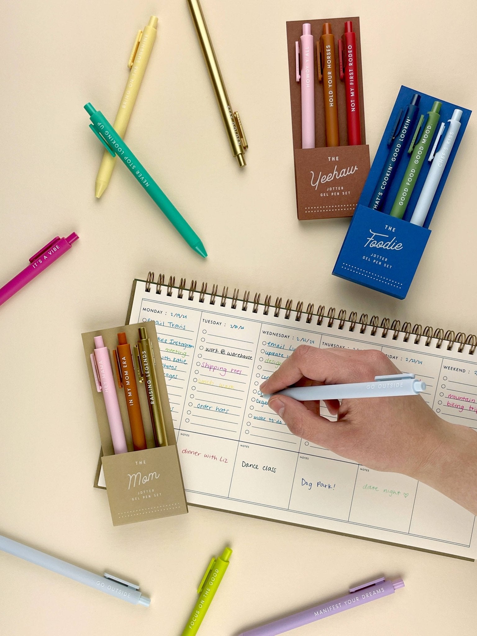Mom Jotter Gel Pen: Set of 3 - Twirls + Twigs