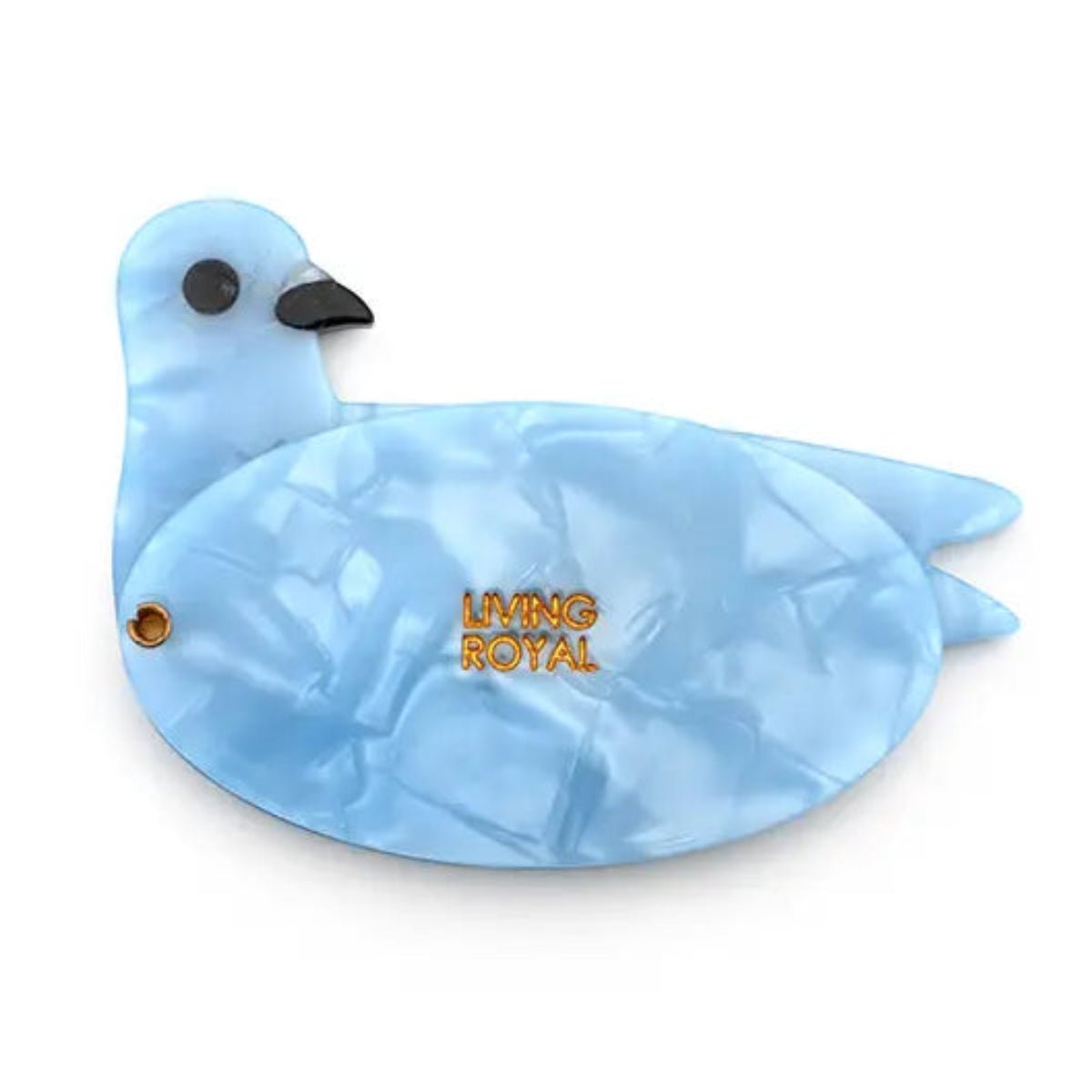 Swing-Hinge Folding Compact Mirror - Pigeon - Blue - Twirls + Twigs