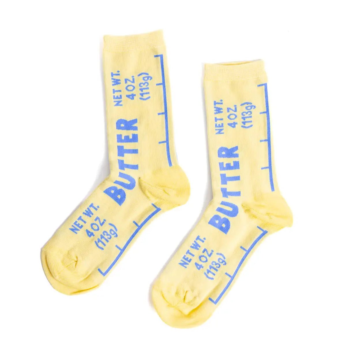Butter Socks - Butter Foodie Gift Large Crew Socks - Twirls + Twigs