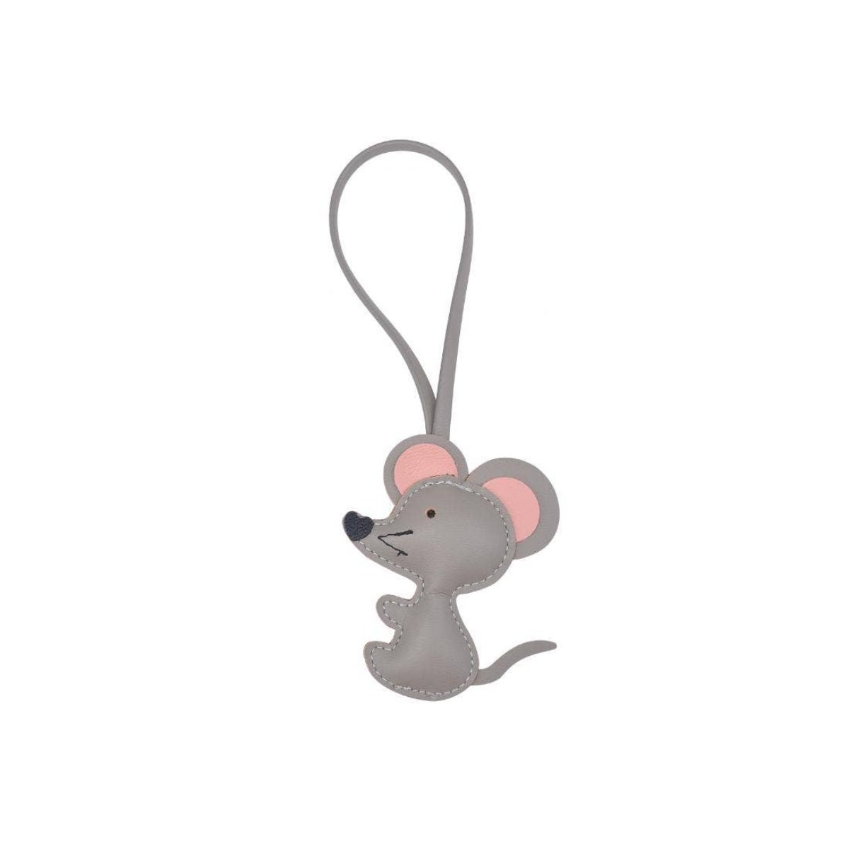 Teeny Keychain Charm: Grey - Twirls + Twigs
