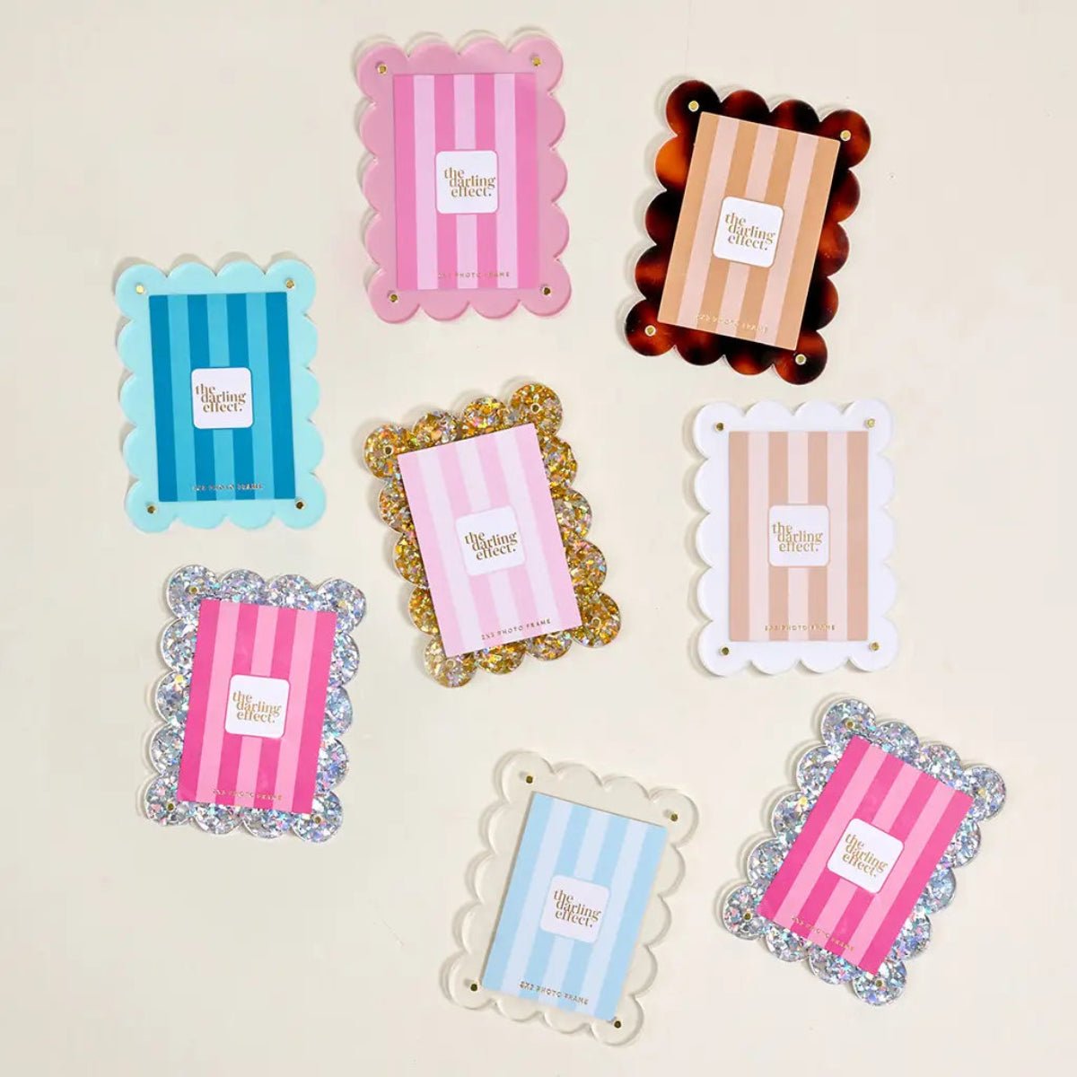Mini Acrylic Picture Frame Magnet–Silver Glitter - Twirls + Twigs