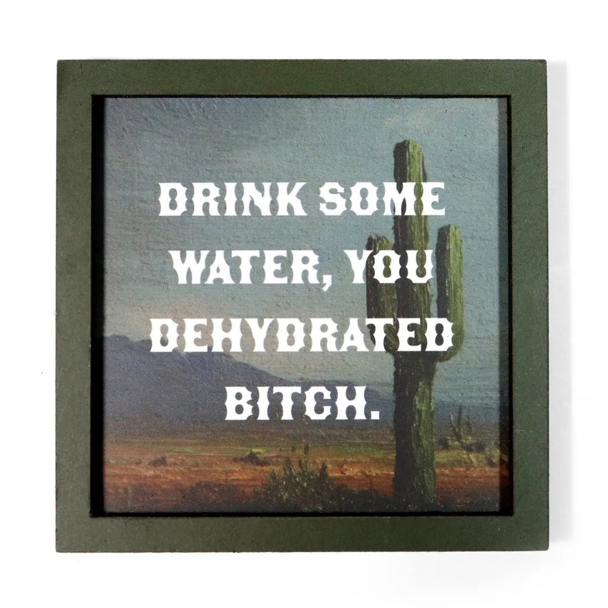 Drink Some Water, You Dehydrated Bitch - Funny Wooden Magnet - Twirls + Twigs