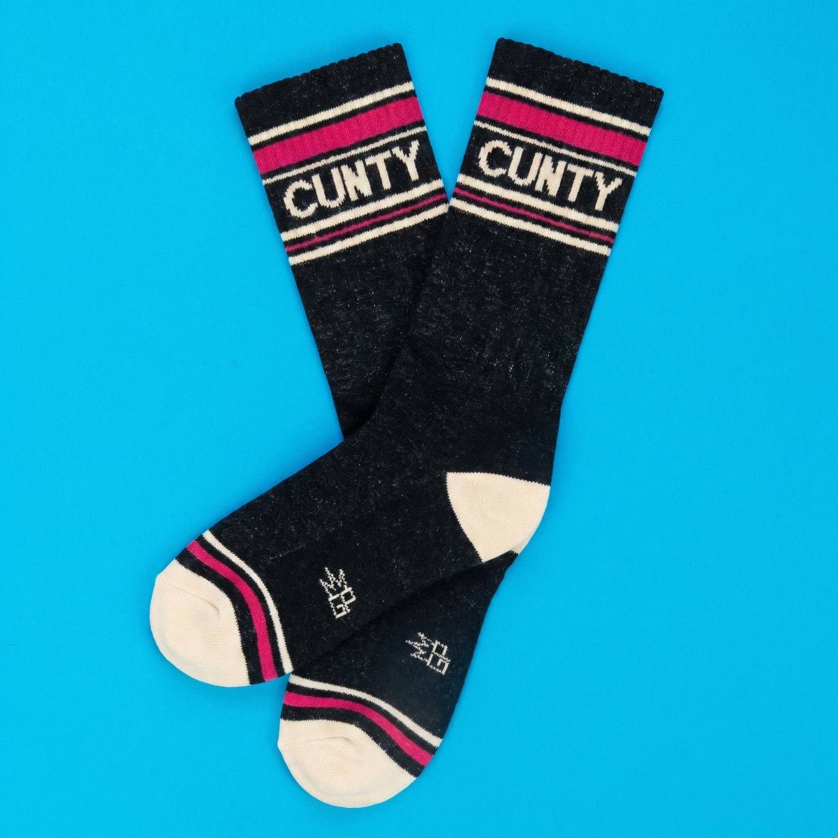 Cunty Gym Crew Socks - Twirls + Twigs