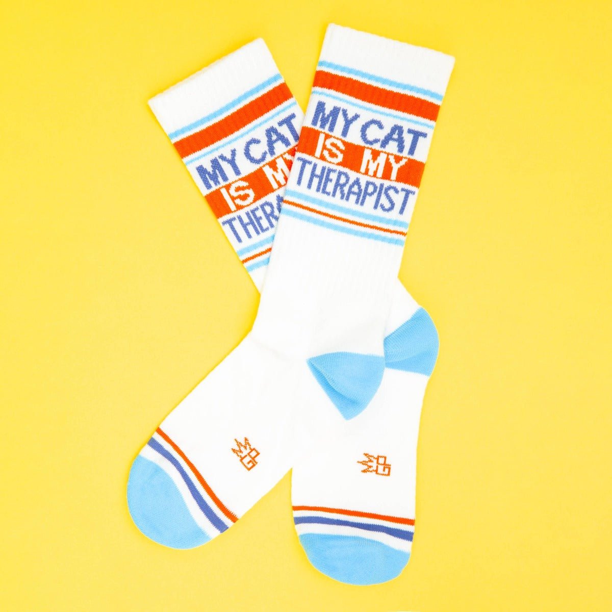 My Cat Is My Therapist Gym Crew Socks - Twirls + Twigs
