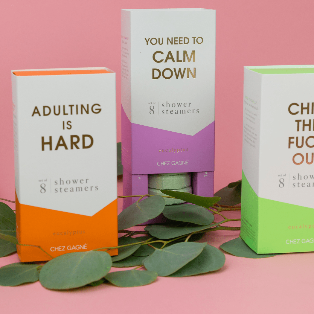 Adulting is Hard - Aromatherapy Shower Steamers - Eucalyptus - Set of 8 - Twirls + Twigs