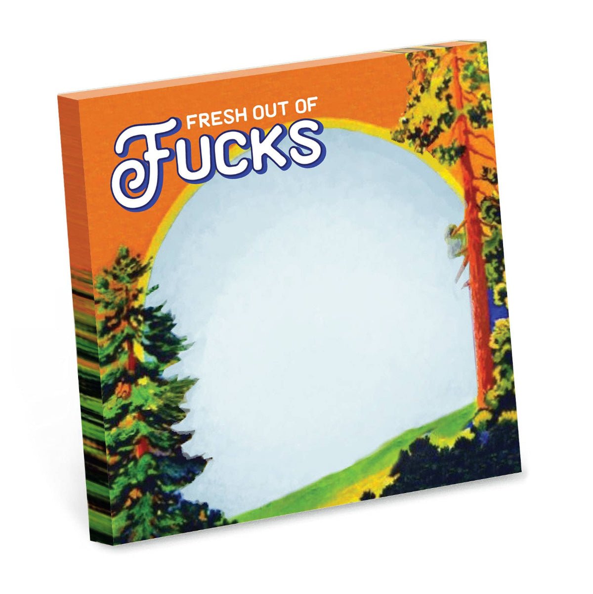 Fresh Out of Fucks - Funny Sarcastic Sticky Note Pad - Twirls + Twigs
