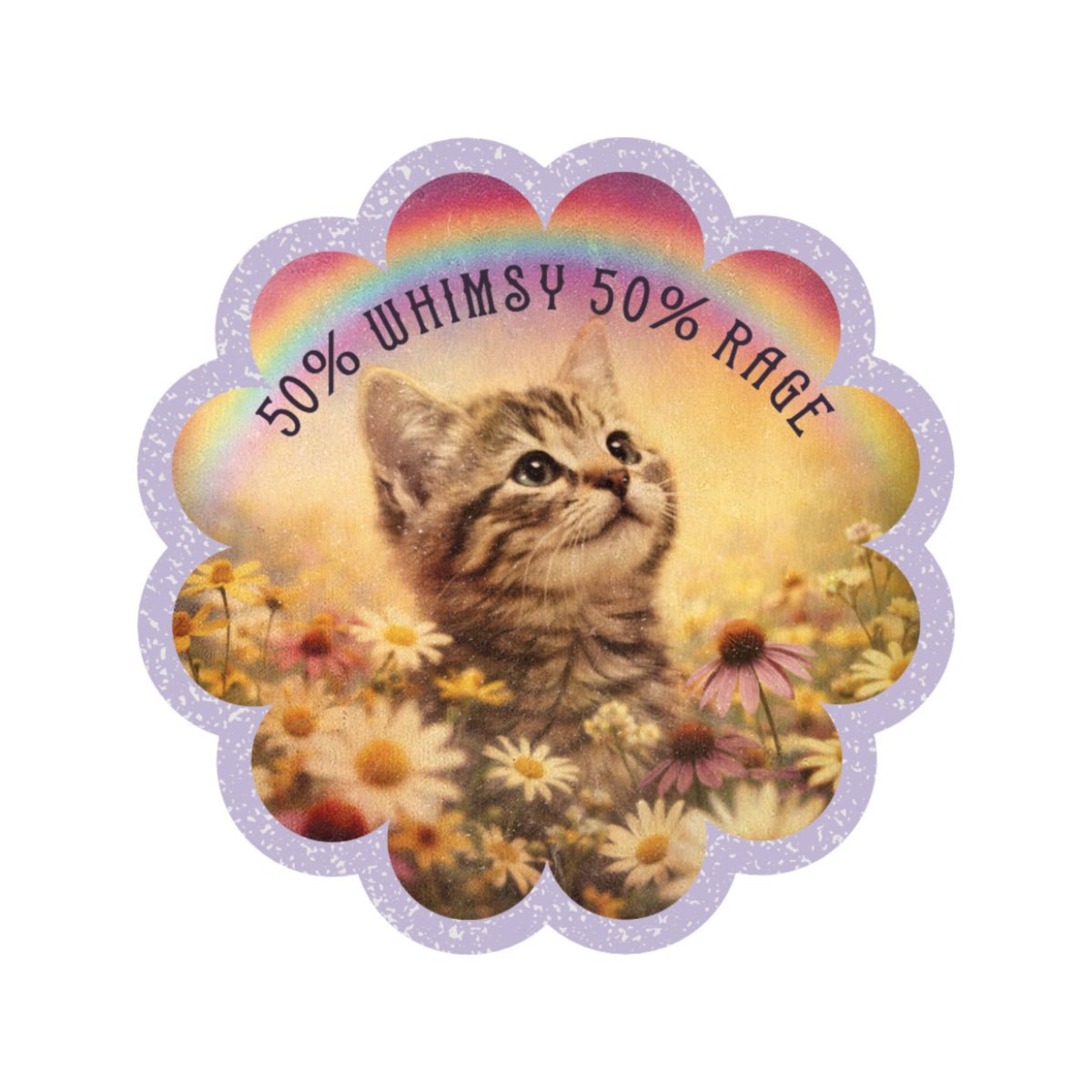 Whimsy and Rage Cute Kitten High Quality Vinyl Sticker - Twirls + Twigs