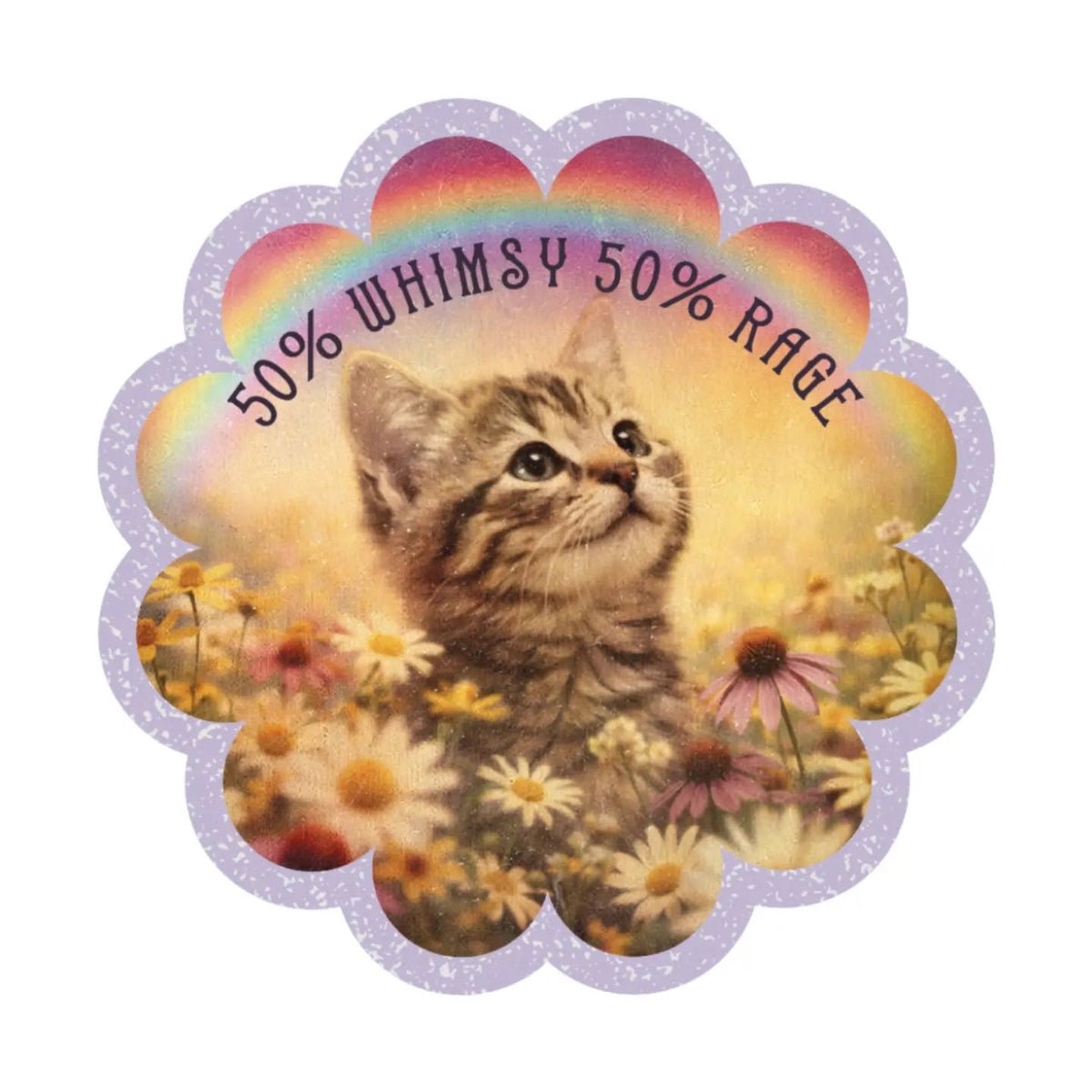 Whimsy and Rage Cute Kitten High Quality Vinyl Sticker - Twirls + Twigs