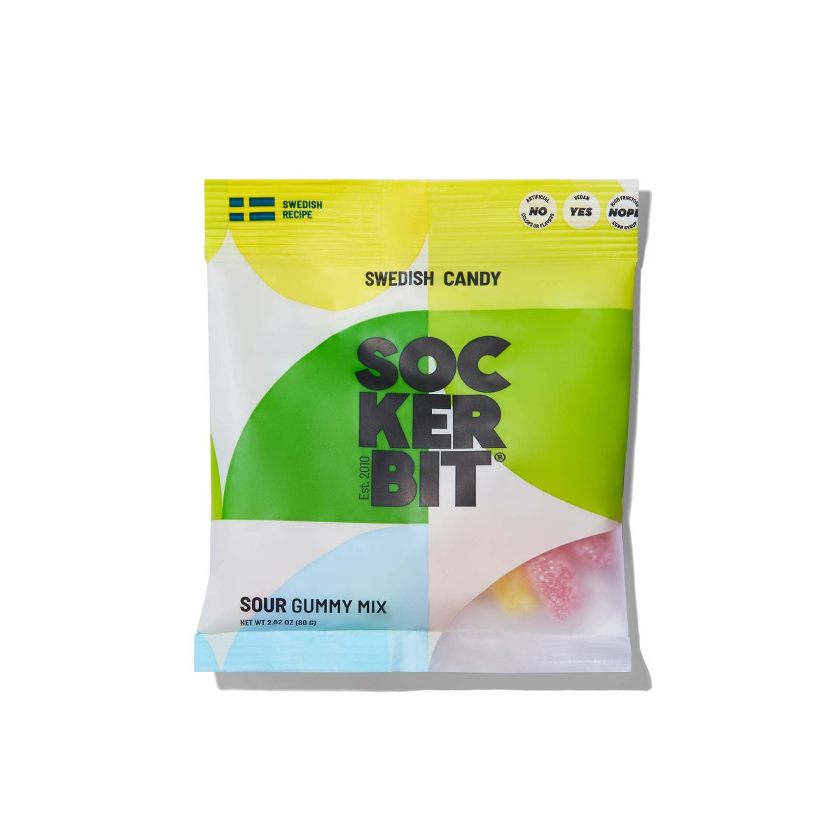 Sour Gummy Mix Swedish Candy Bag 2.8oz - Twirls + Twigs
