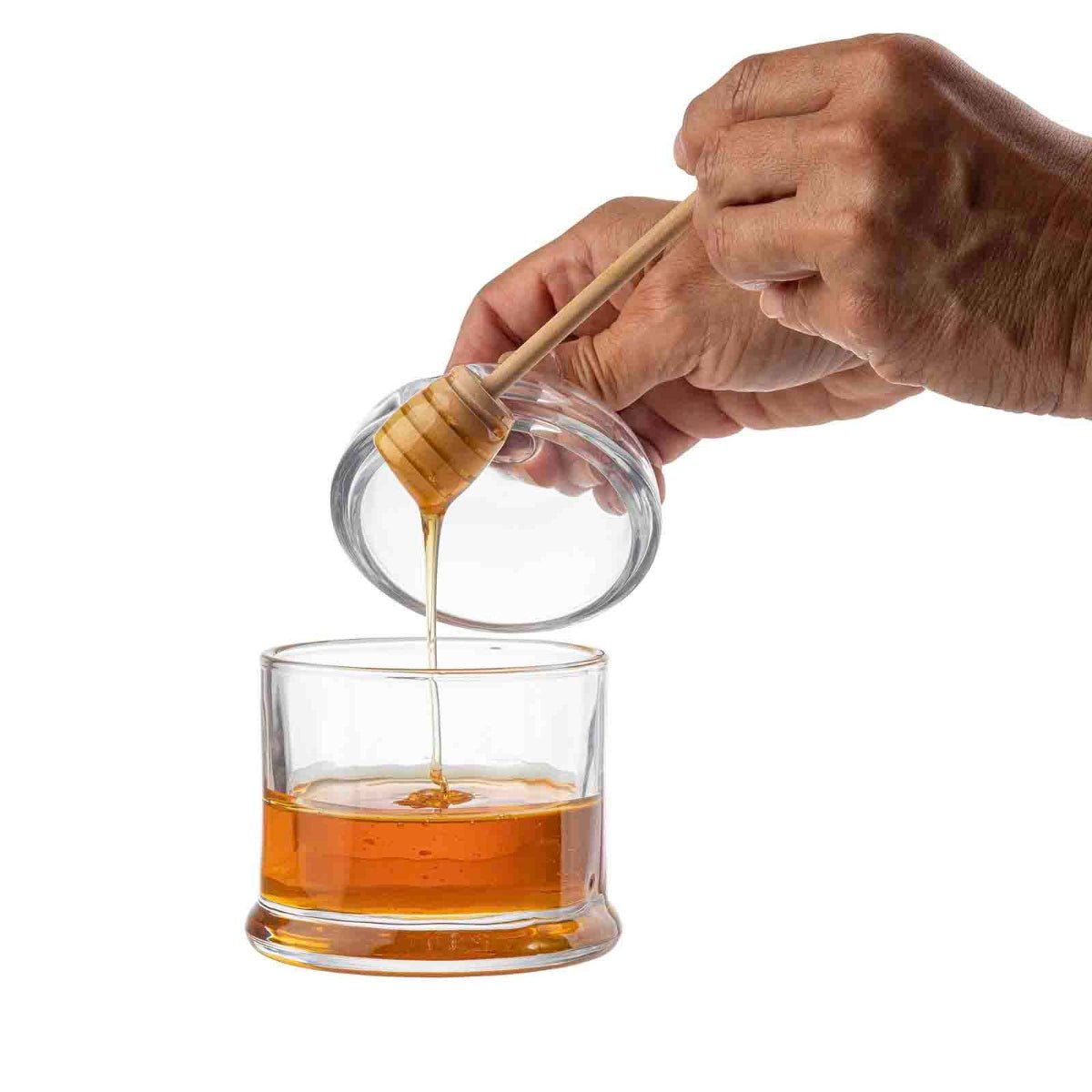Honey Dipper Set, Includes Glass Jar & Wood Dipper - Twirls + Twigs