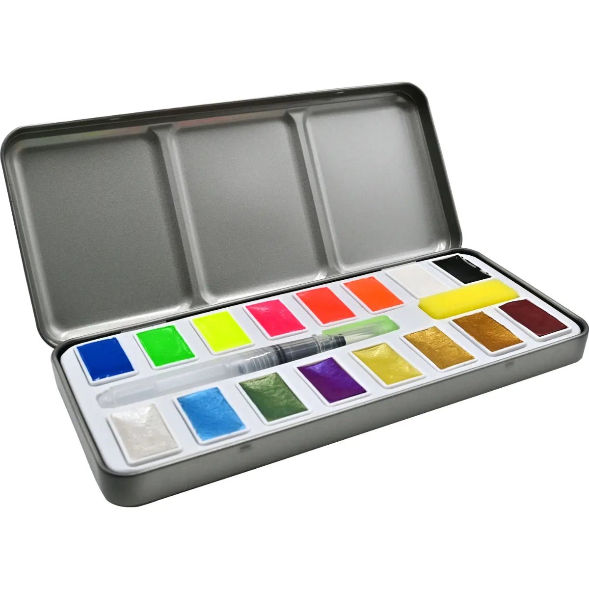 Studio Series Metallic & Neon Watercolor Paint Set (Set of 18 Colors) - Twirls + Twigs