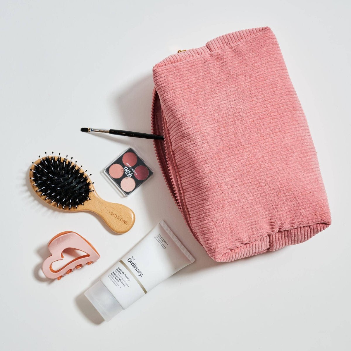 Cordially Yours - Corduroy Cosmetic & Travel Organizer Pouch: Cinnamon - Twirls + Twigs
